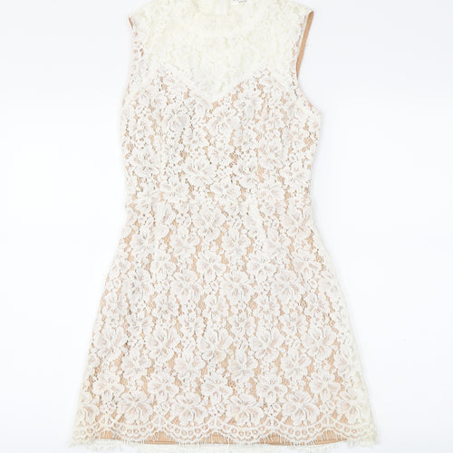 fiona&co Womens Ivory Floral  Skater Dress  Size S