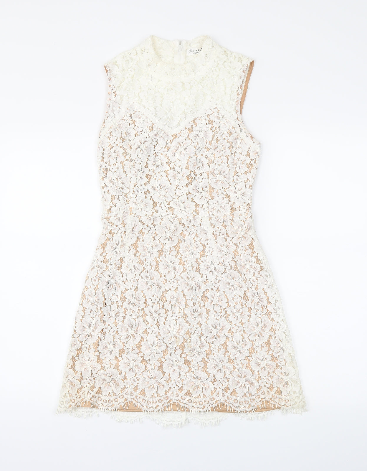 fiona&co Womens Ivory Floral  Skater Dress  Size S