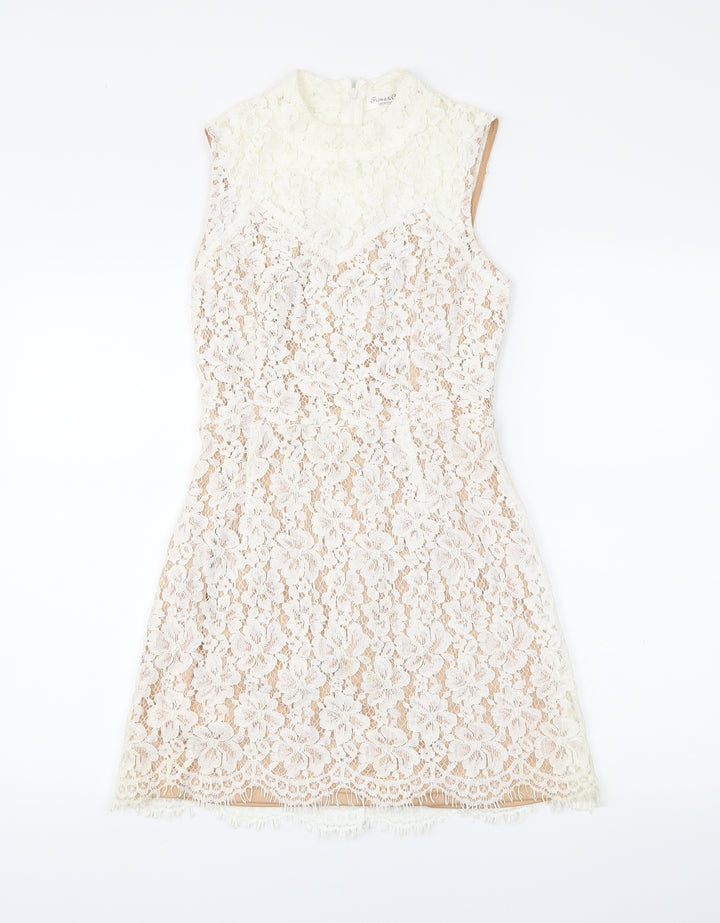 fiona&co Womens Ivory Floral  Skater Dress  Size S