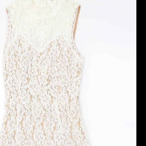 fiona&co Womens Ivory Floral  Skater Dress  Size S