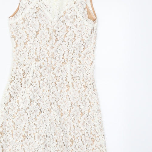 fiona&co Womens Ivory Floral  Skater Dress  Size S