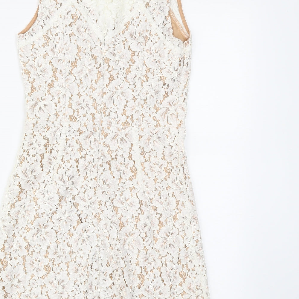 fiona&co Womens Ivory Floral  Skater Dress  Size S
