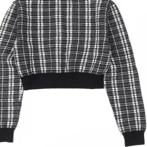 Primark Womens Black Plaid  Pullover Jumper Size 2XS