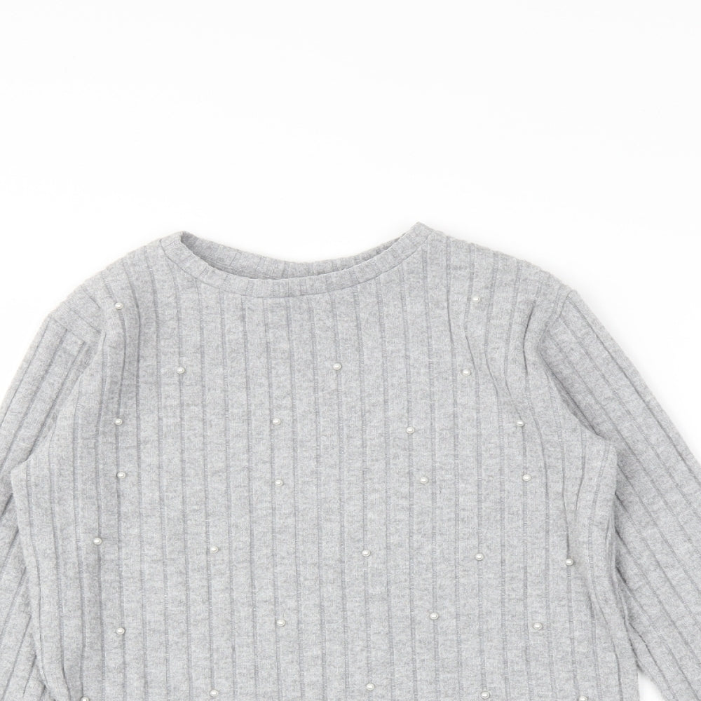 Zara Girls Grey   Pullover Jumper Size 11-12 Years