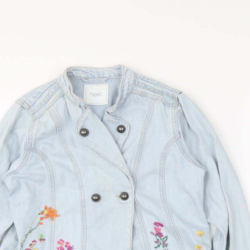 NEXT Girls Blue Floral Damask Jacket  Size 12 Years