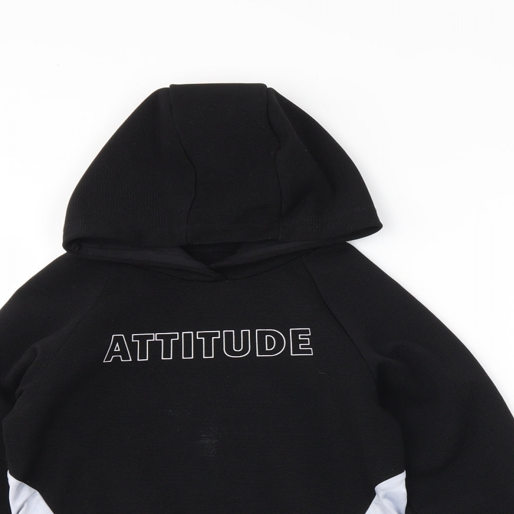 Primark Girls Black   Pullover Hoodie Size 10-11 Years