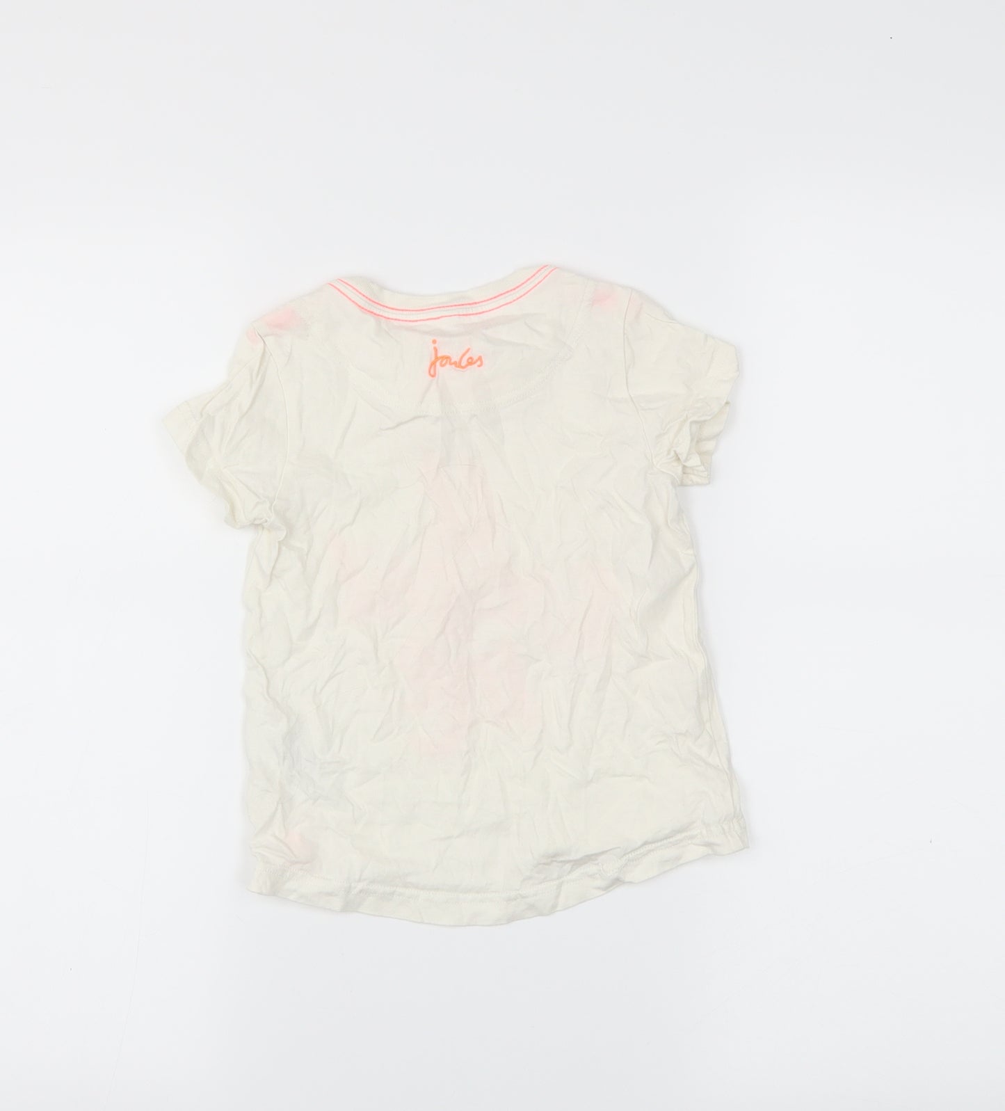 Joules Girls Ivory   Basic T-Shirt Size 5-6 Years
