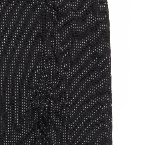 Dorothy Perkins Womens Black Striped  Dress Pants Trousers Size 12 L27 in