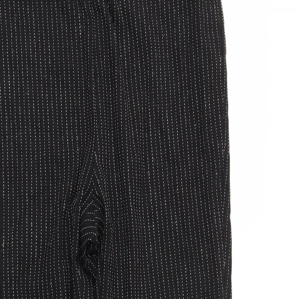 Dorothy Perkins Womens Black Striped  Dress Pants Trousers Size 12 L27 in
