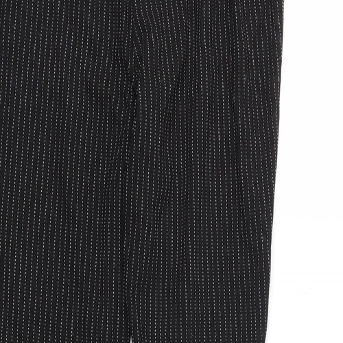 Dorothy Perkins Womens Black Striped  Dress Pants Trousers Size 12 L27 in