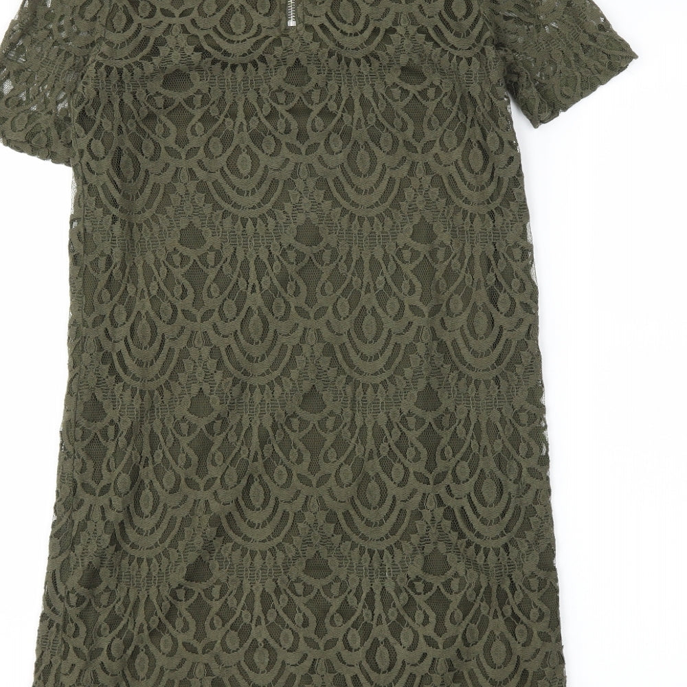 H&M Womens Green   Pencil Dress  Size 8