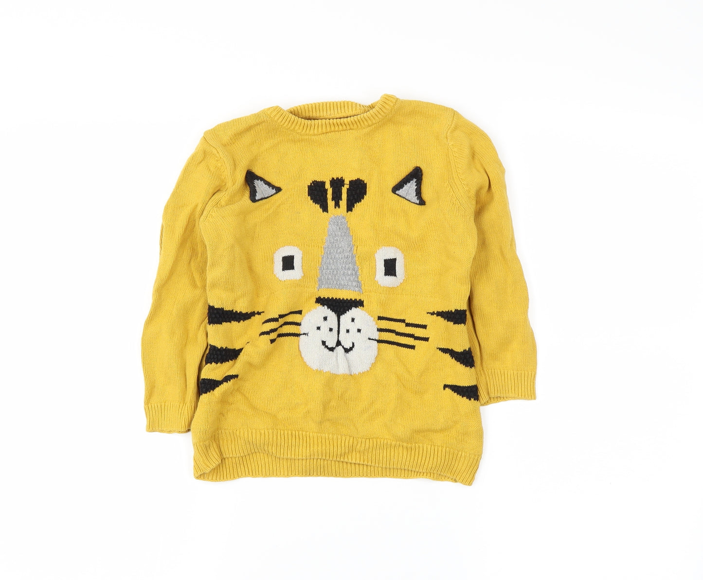 Preworn Boys Yellow   Pullover Jumper Size 5-6 Years