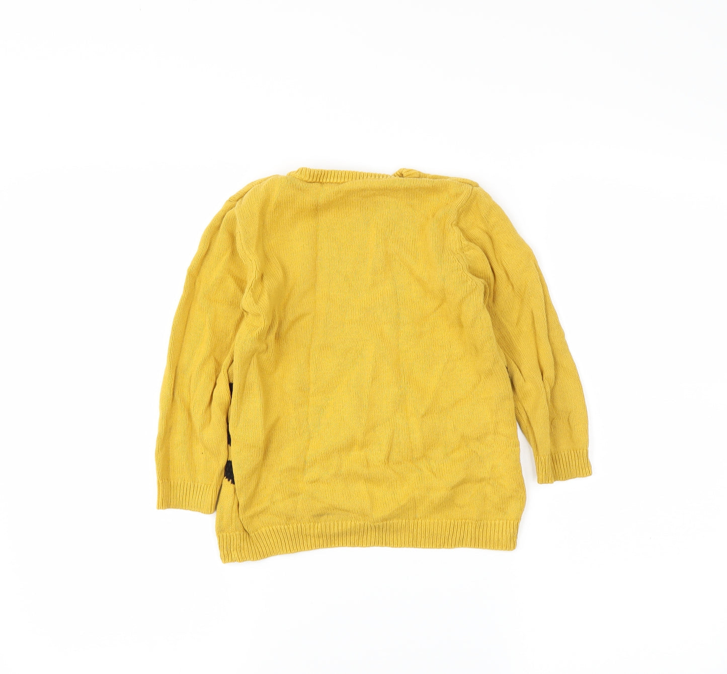 Preworn Boys Yellow   Pullover Jumper Size 5-6 Years