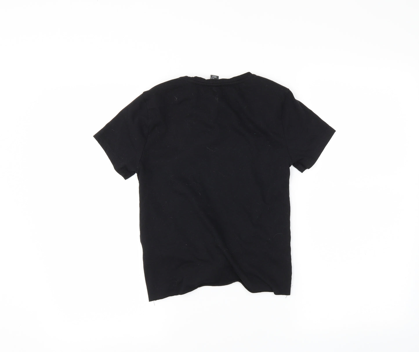Primark Womens Black   Cropped T-Shirt Size 2XS