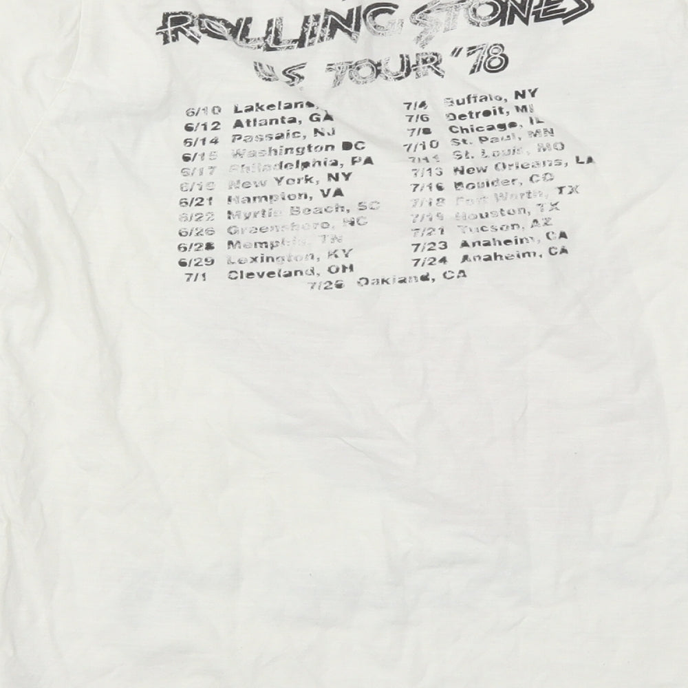 NEXT Boys White   Basic T-Shirt Size 10 Years  - The Rolling Stones