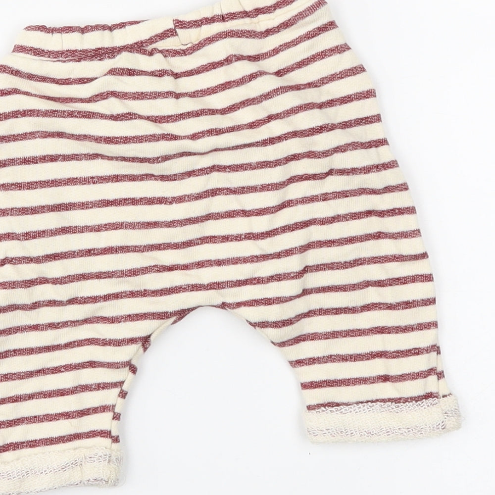 Zara Boys Red Striped  Jogger Trousers Size 0-3 Months