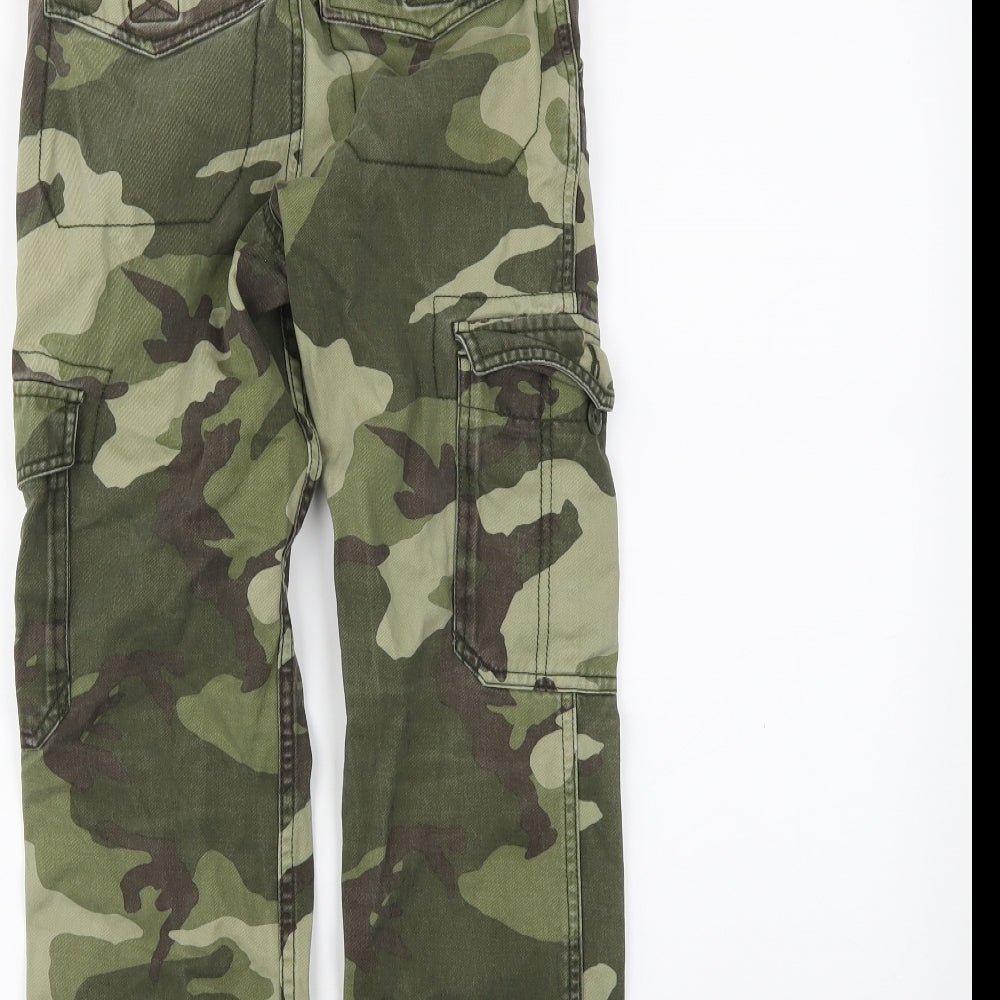 Old Navy Boys Green Camouflage  Cargo Trousers Size 8 Years