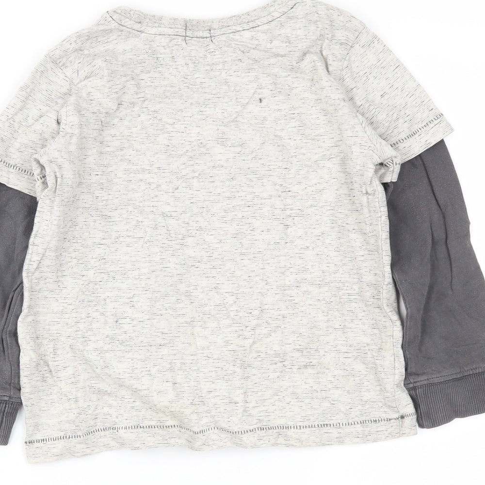F&F Boys Grey   Basic T-Shirt Size 4-5 Years