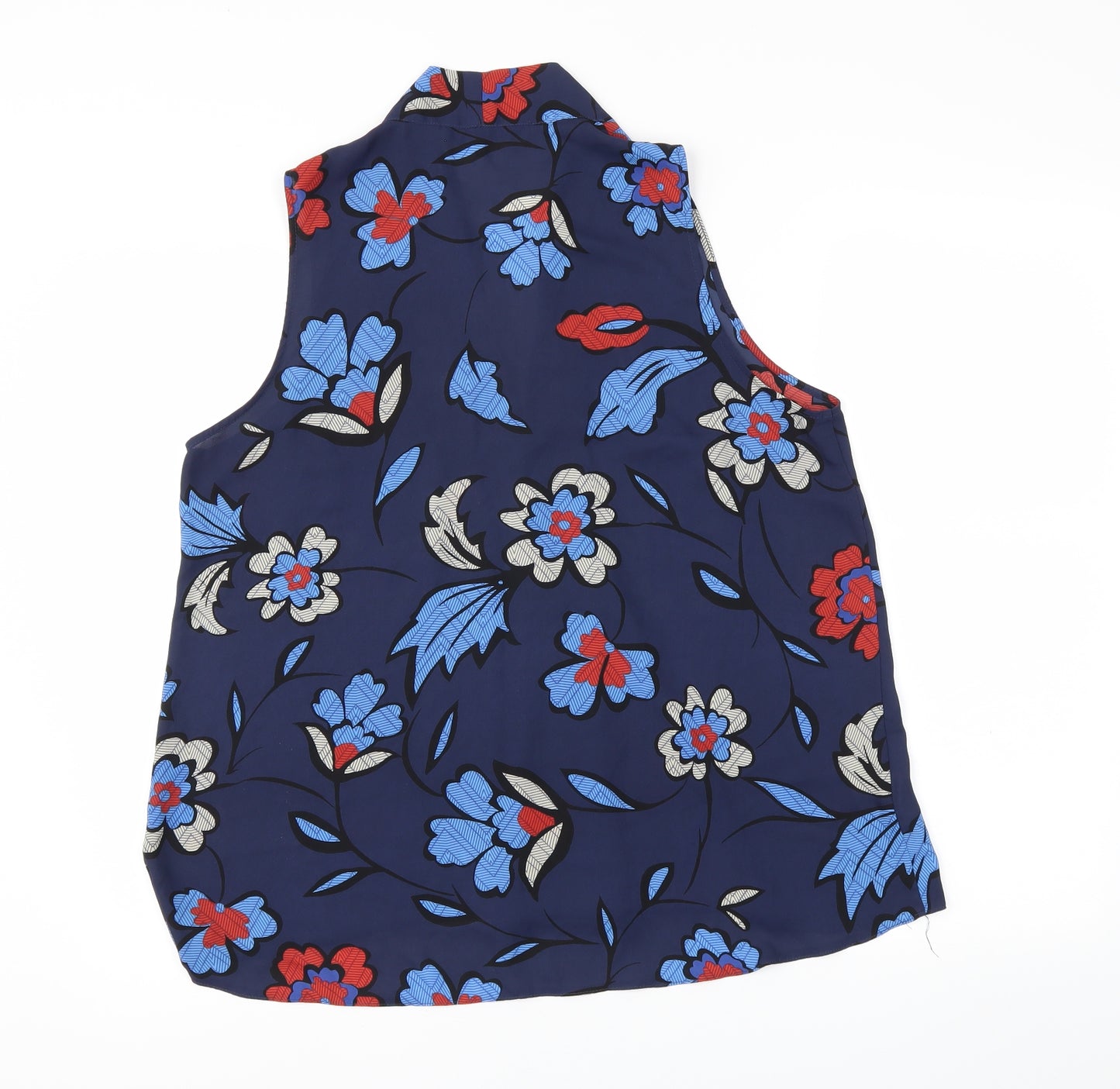 NEXT Womens Blue Floral  Basic Blouse Size 16