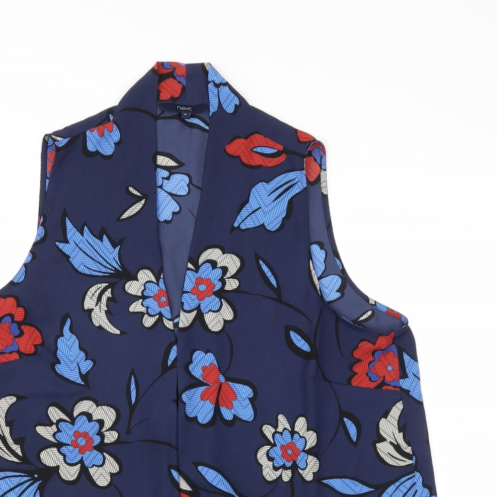 NEXT Womens Blue Floral  Basic Blouse Size 16