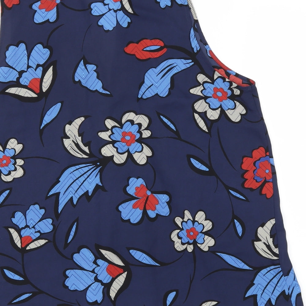 NEXT Womens Blue Floral  Basic Blouse Size 16