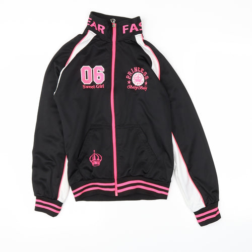 Fashion Girls Black   Varsity Jacket Jacket Size 14 Years