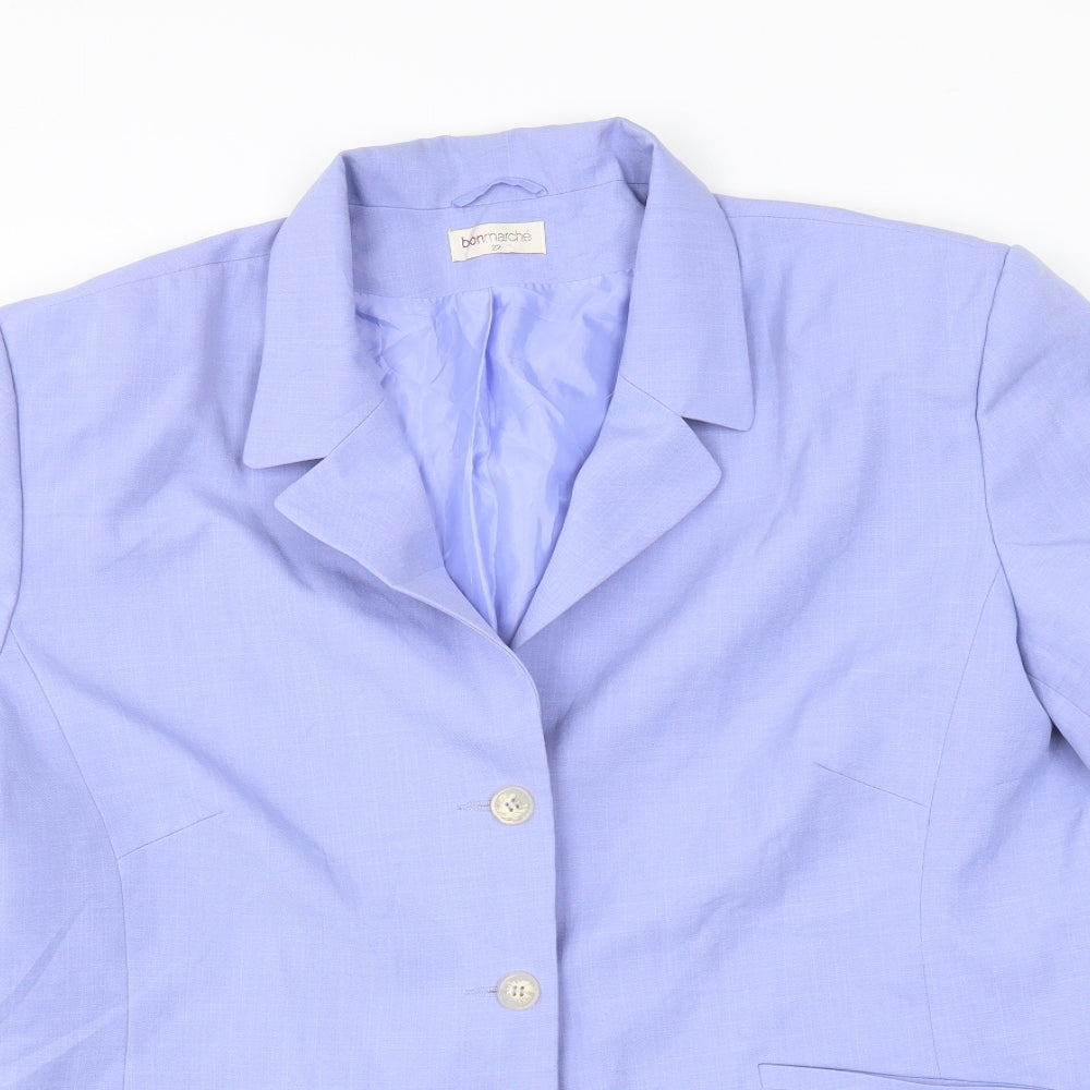Bonmarché Womens Purple   Jacket Blazer Size 22