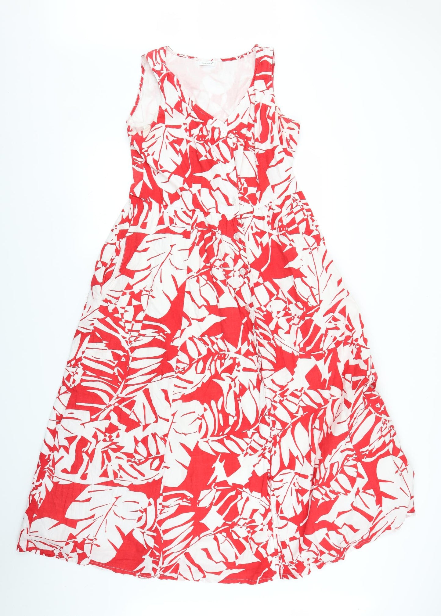 Together Womens Red Floral  Shirt Dress  Size 14