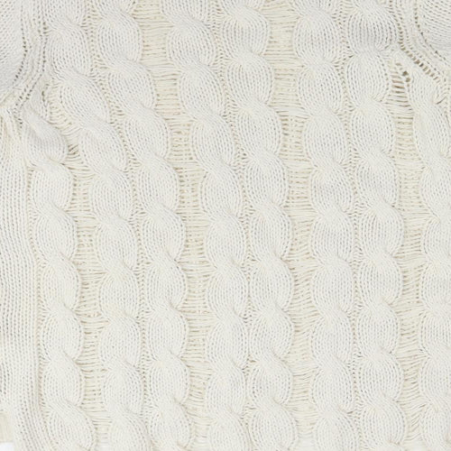 H&M Womens White  Knit Pullover Jumper Size S
