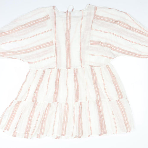Primark Womens Beige Striped  A-Line  Size 12