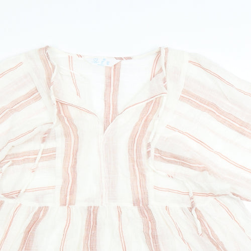 Primark Womens Beige Striped  A-Line  Size 12