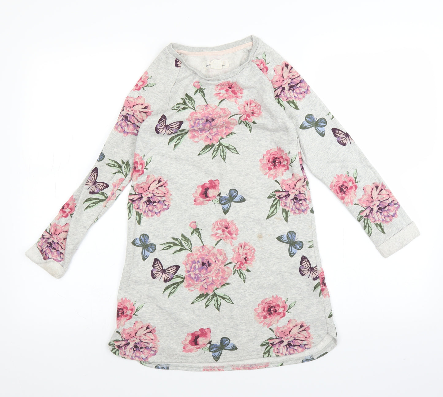 H&M Girls Grey Floral  A-Line  Size 6-7 Years