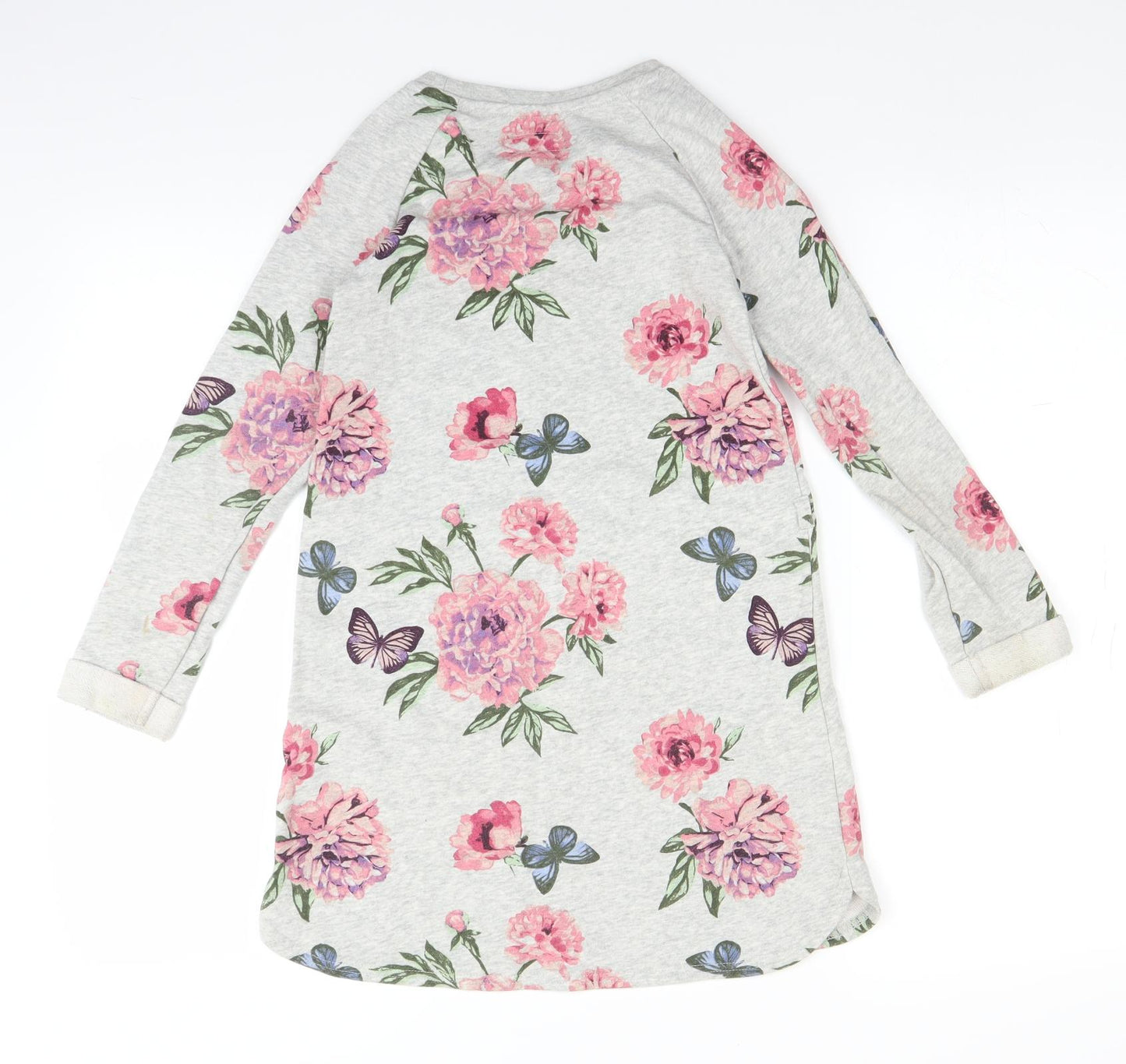 H&M Girls Grey Floral  A-Line  Size 6-7 Years