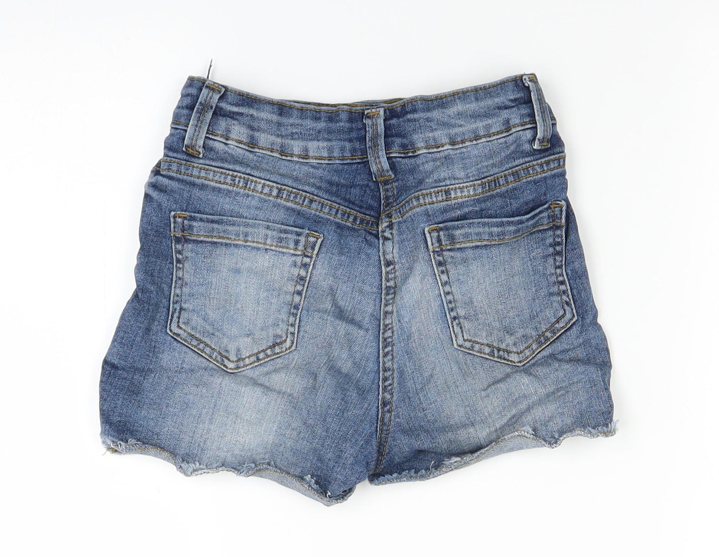 Candy Couture Girls Blue  Denim Cut-Off Shorts Size 9 Years