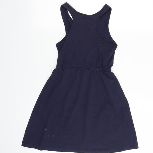 H&M Girls Blue   Fit & Flare  Size 7 Years  - cheer leader