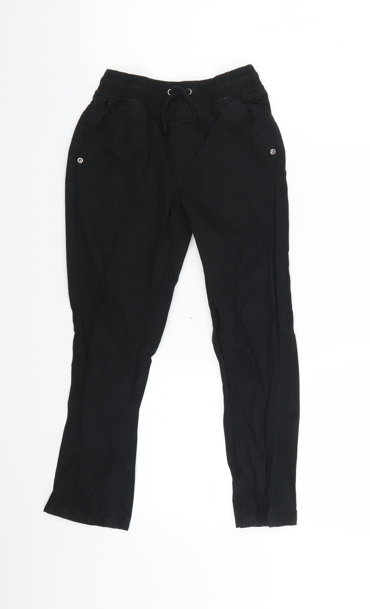 George Boys Black   Cargo Trousers Size 7-8 Years