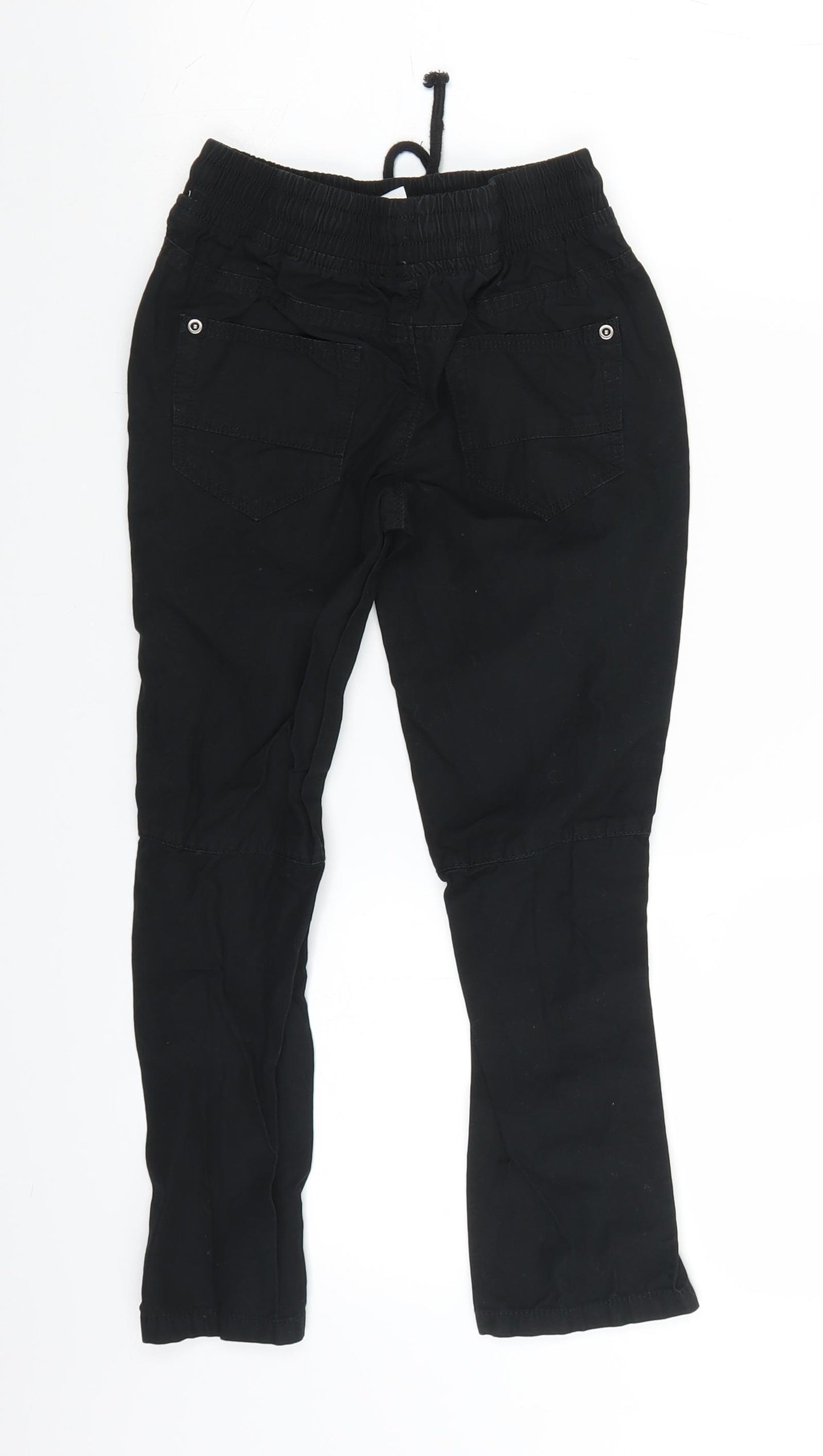 George Boys Black   Cargo Trousers Size 7-8 Years