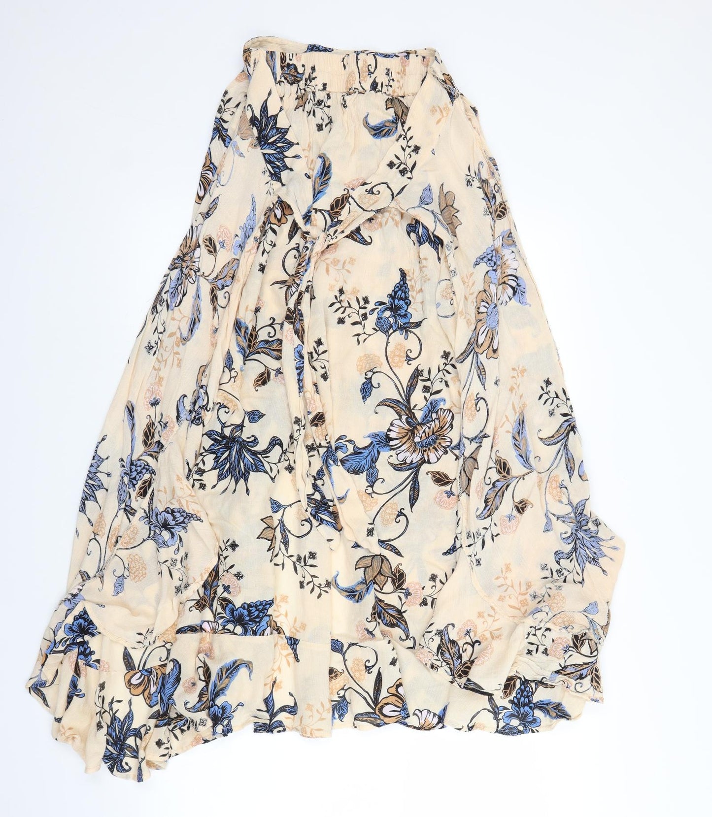 River Island Womens Beige Floral  A-Line Skirt Size 10