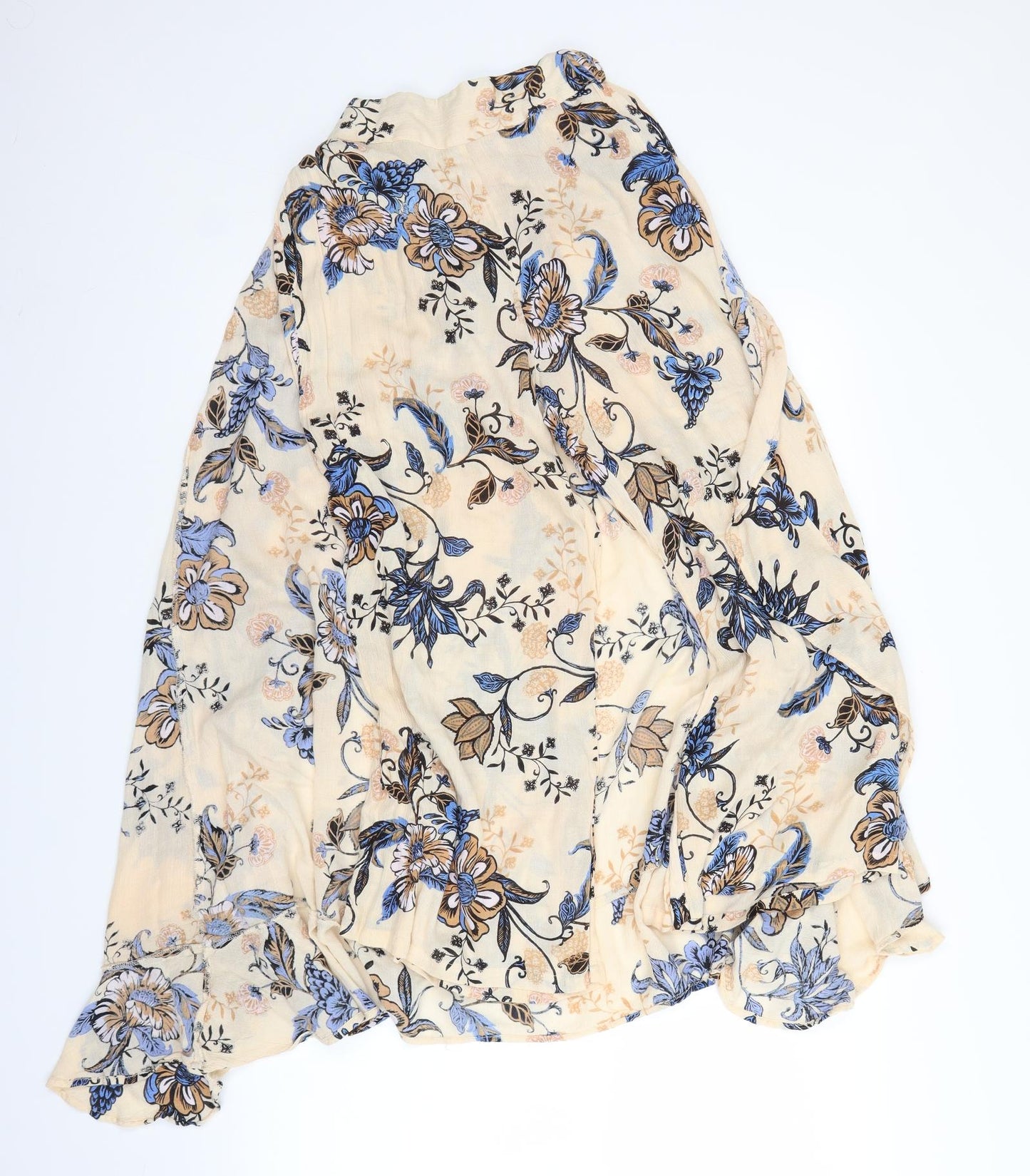 River Island Womens Beige Floral  A-Line Skirt Size 10