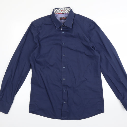MARVELIS Mens Blue    Dress Shirt Size 16.5
