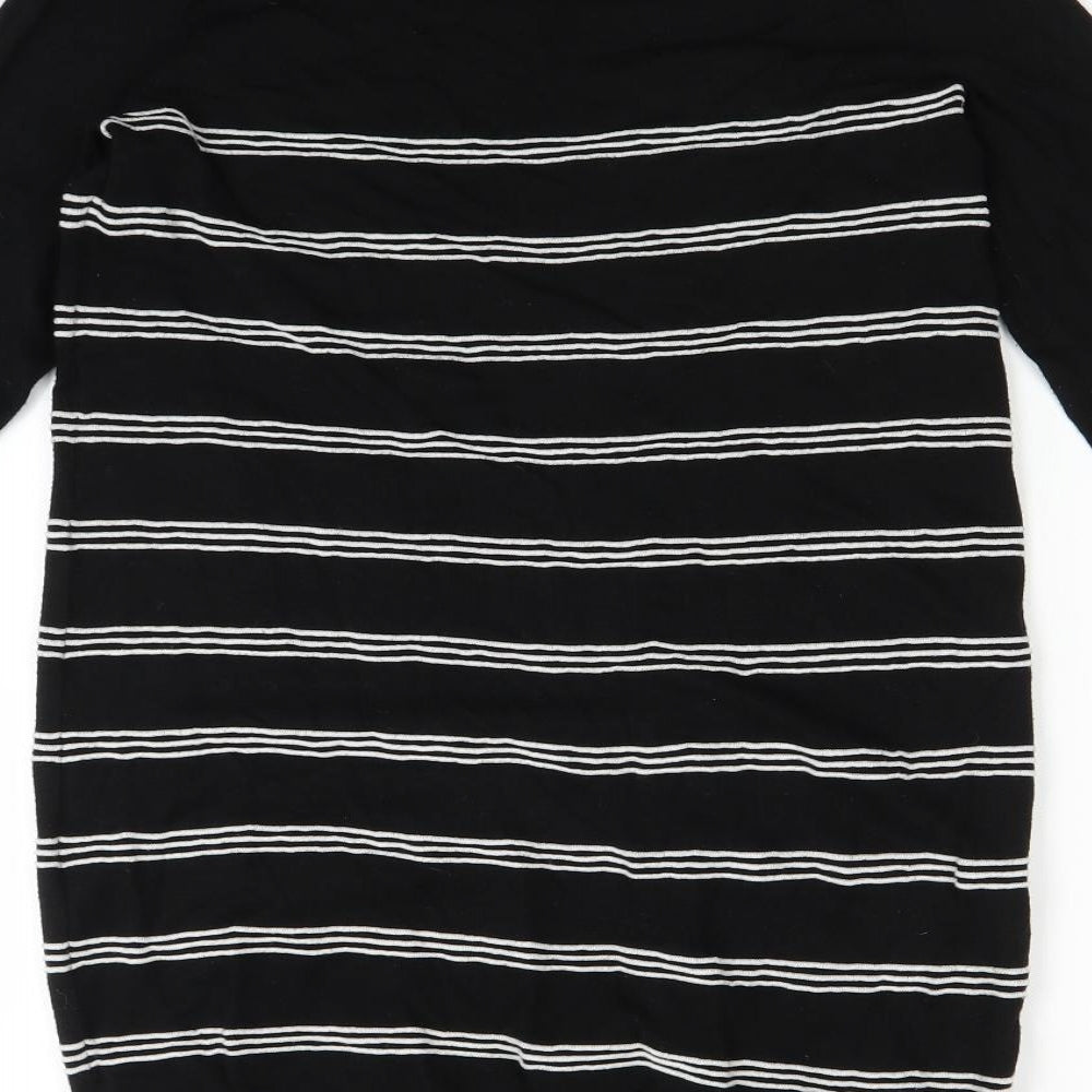 TU Womens Black Striped  Jumper Dress  Size 14