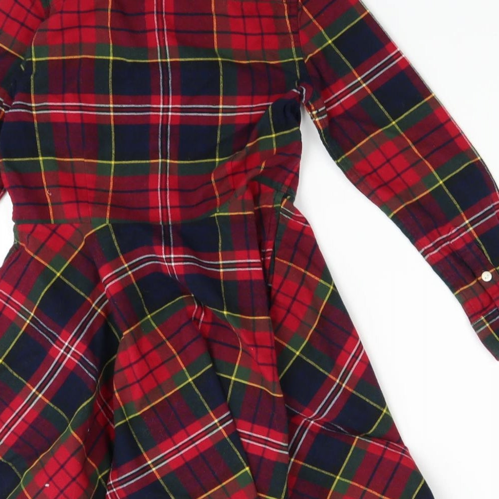 Ralph Lauren Womens Red Plaid  Fit & Flare  Size 6