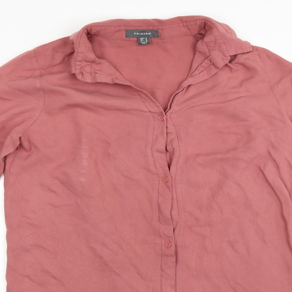 Primark Womens Red   Shirt Dress  Size 14