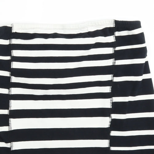NEXT Womens White Striped  Basic Tank Size 16