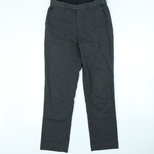 Banner Mens Grey   Dress Pants Trousers Size 30 in L30 in