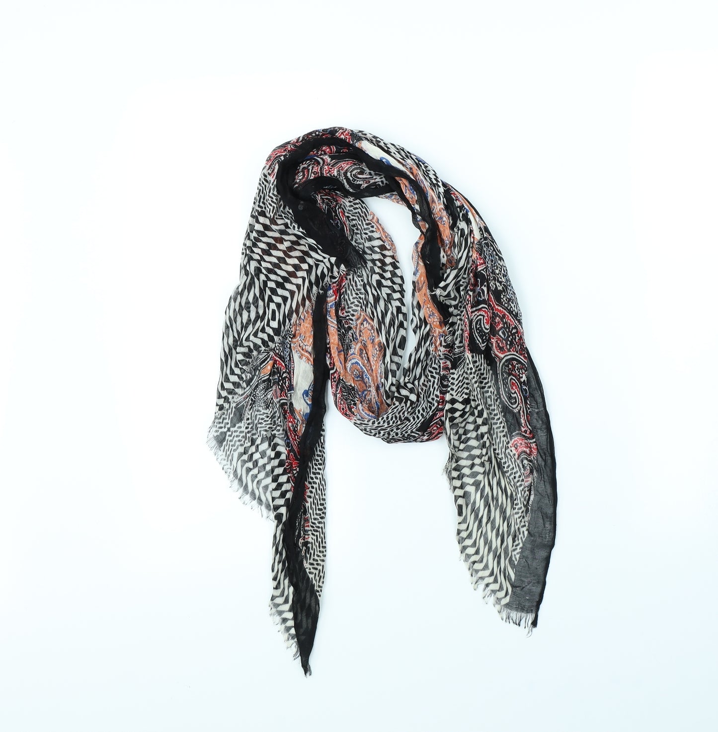 Preworn Womens Multicoloured Geometric   Scarf