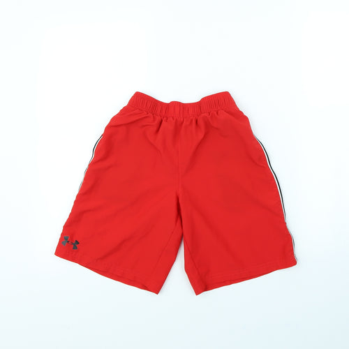 Under armour Boys Red   Sweat Shorts Size 10 Years
