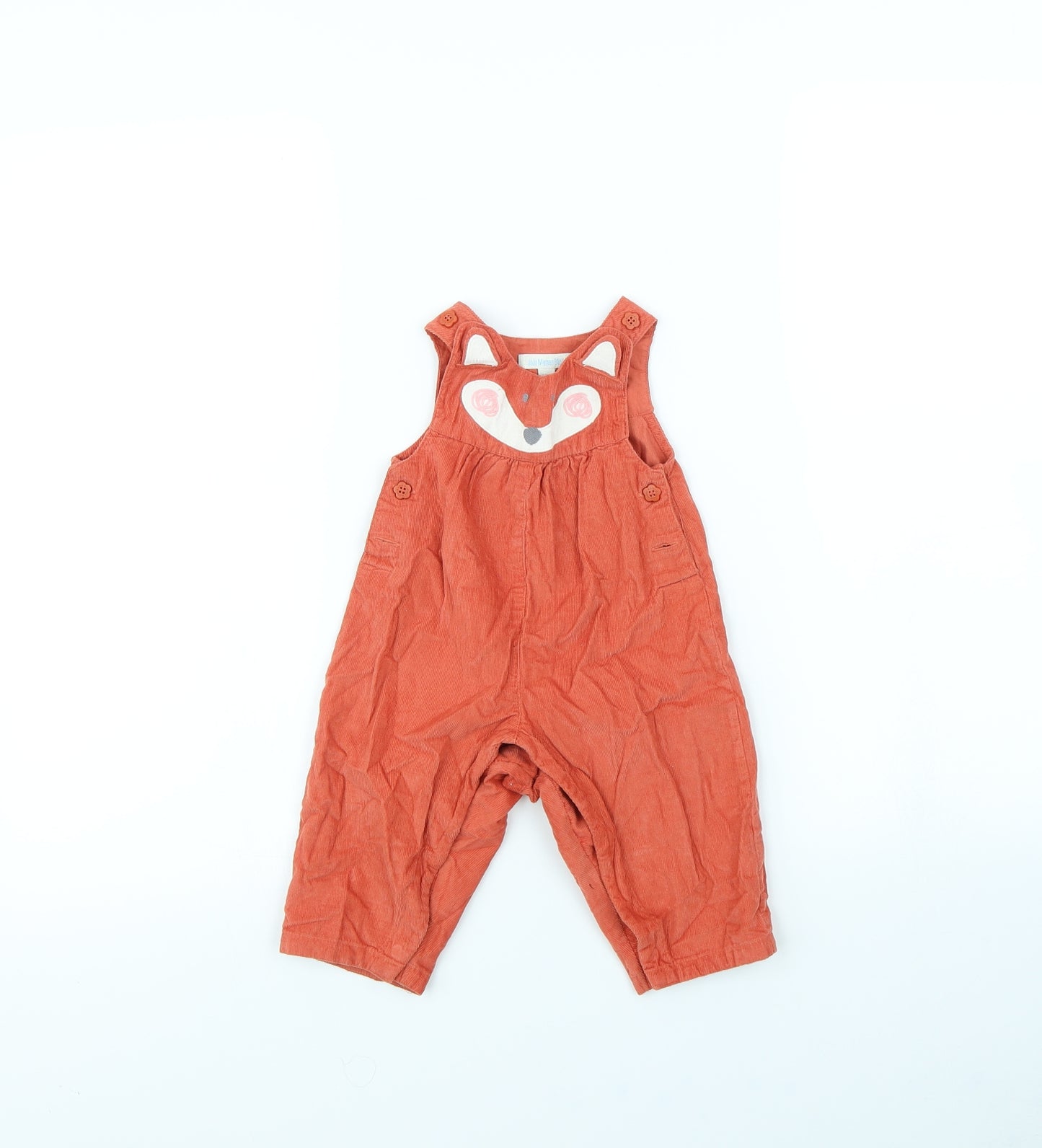 JoJo Maman Bébé Baby Orange   Dungaree One-Piece Size 3-6 Months
