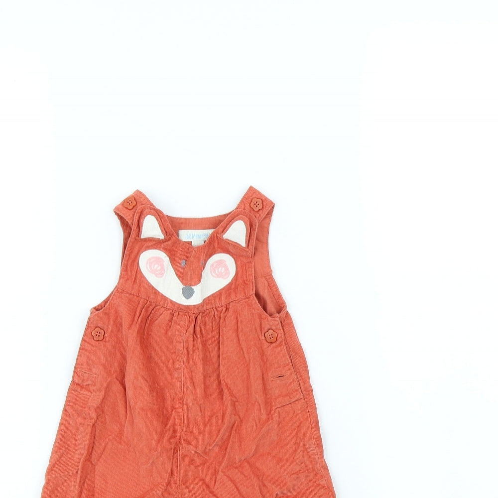 JoJo Maman Bébé Baby Orange   Dungaree One-Piece Size 3-6 Months