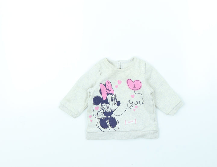 George Baby Grey   Pullover Jumper Size 3-6 Months  - Minnie mouse